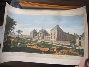 Royal Palace of Monceaux - Original Hand Colured Print by Boydell , Cheapside London 1756.