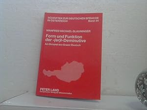 Form und Funktion der -(er)l-Deminutive - am Beispiel des Grazer Deutsch. /(=Schriften zur Deutsc...