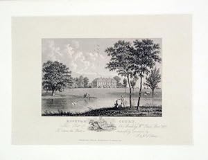 An Original Antique Engraving Illustrating Highnam Court, the Seat of Sir Berkeley William Giuse....