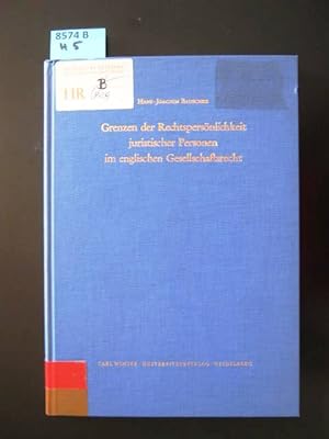 Grenzen der Rechtspersönlickeit juristischer Personen im englischen Gesellschaftsrecht.