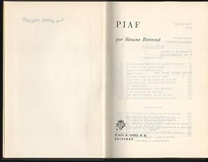 Imagen del vendedor de PIAF. a la venta por Librera Javier Fernndez