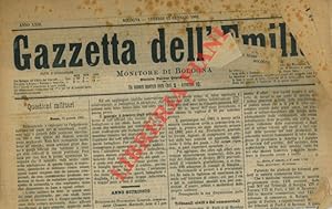 Gazzetta dell'Emilia. Monitore di Bologna. Foglio politico quotidiano.