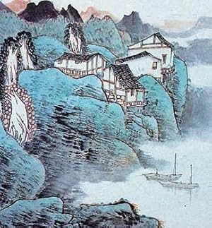 Xian Dai Shan Shui Hua Ku.Gallery of Modern Chinese Mountain and Water Paintings. One of the 13-v...