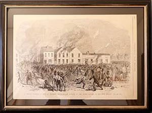 A sketch Showing a Riot at Detroit, Michigan. - An Attack on the Negro Houses in Beaubien Street.