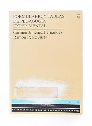 Seller image for FORMULARIO Y TABLAS DE PEDAGOGA EXPERIMENTAL for sale by Librera Monogatari