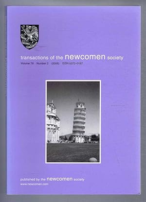 Immagine del venditore per Transactions of the Newcomen Society for the study of the history of Engineering & Technology. Vol. 78, no.2 - 2008 venduto da Bailgate Books Ltd