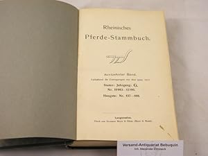 Bild des Verkufers fr 18. Bd. Enthaltend die Eintragungen aus dem Jahre 1917. Stuten: Jahrgang G. Nr. 10983 - 12190. Hengste: Nr. 437 - 468. zum Verkauf von Antiquariat Bebuquin (Alexander Zimmeck)