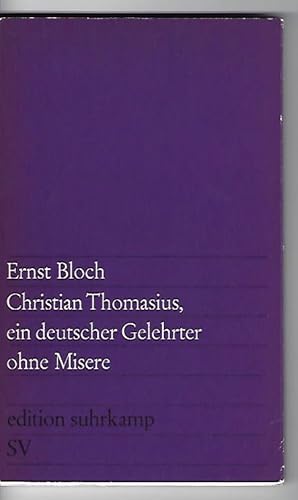 Seller image for Christian Thomasius, ein deutscher Gelehrter ohne Misere. for sale by Versandantiquariat Boller