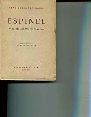 Imagen del vendedor de Espinel: Vida De Marcos De Obregon: Volume I (Clasicos Castellanos 43) a la venta por Orca Knowledge Systems, Inc.