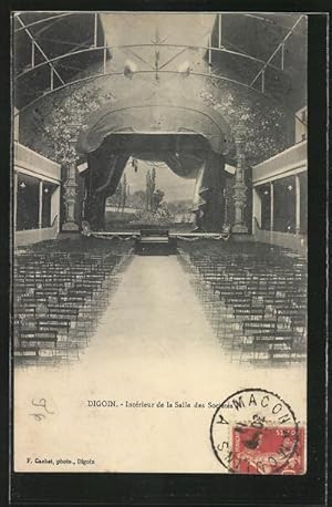 Carte postale Digoin, Interieur de la Salle des Societes