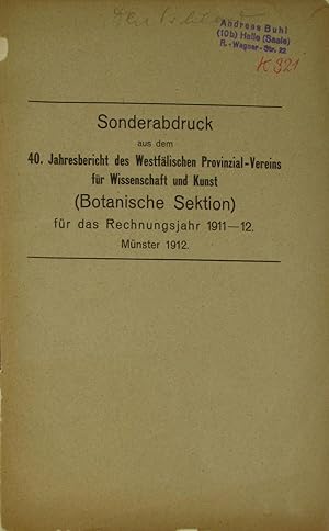 Bild des Verkufers fr ber die auf schwermetallhaltigem Boden wachsenden Phanerogamen Deutschlands, zum Verkauf von Versandantiquariat Hbald