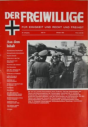 Imagen del vendedor de Der Freiwillige. Fr Einigkeit und Recht und Freiheit (Heft 10/1983), a la venta por Versandantiquariat Hbald