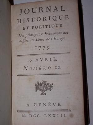 Journal Historique Et Politique Des Principaux Événements Des Différentes Cours de L'Europe inclu...