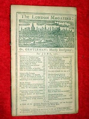 Bild des Verkufers fr The London Magazine or Gentleman's Monthly Intelligence, June 1771, includes Engravings of Guildford Castle & Lady's Muffs.+ article on The Masters of Merchant Taylor's School, zum Verkauf von Tony Hutchinson