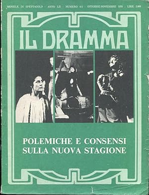 IL DRAMMA, rivista di teatro - 1976 - numero 4/5 del OTTOBRE - NOVEMBRE 1976 - "polemiche e conse...