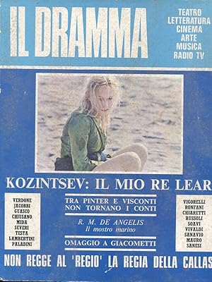 IL DRAMMA, rivista di teatro - 1973 - numero 3/4 del marzo - aprile 1973, Torino, Industria libra...
