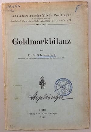 Bild des Verkufers fr Goldmarktbilanz. zum Verkauf von Buch & Consult Ulrich Keip