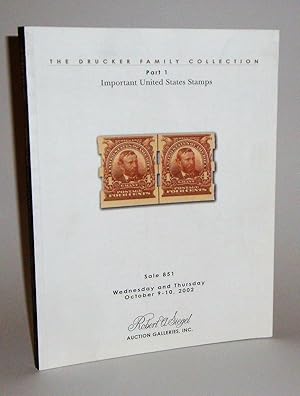 Bild des Verkufers fr The Drucker Family Collection Part 1: Important United States Stamps zum Verkauf von Azarat Books