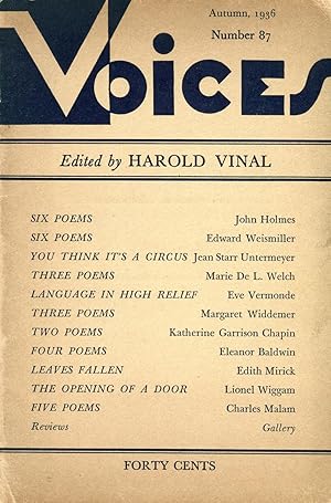 Voices #87 (Autumn 1936)