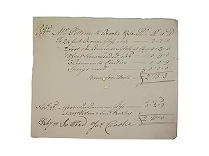 Seller image for Mr Pittom to Crooke and Son, Invoice for Glass, October 1830 for sale by Zetetic Books