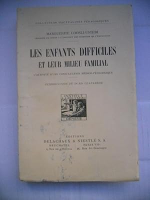 Imagen del vendedor de Les enfants difficiles et leur milieu familial - L'activite d'une consultation medico-pedagogique a la venta por Frederic Delbos