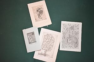 Christmas cards; outstanding copper engravings, each signed and inscribed in pencil. From the col...