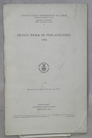 Imagen del vendedor de Office work in Philadelphia, 1940 a la venta por Bolerium Books Inc.