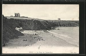 Carte postale Binic, La Plage de l'Avant-Port, personnes