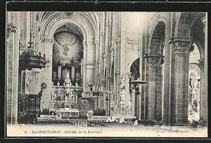 Ansichtskarte Ste-Anne-d'Auray, Interieur de la Basilique, Basilika mit Orgel