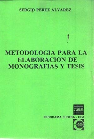 Imagen del vendedor de METODOLOGIA PARA LA ELABORACION DE MONOGRAFIAS Y TESIS a la venta por Buenos Aires Libros