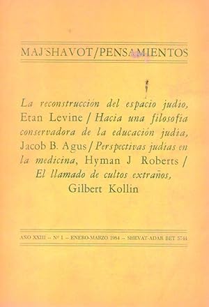 MAJ'SHAVOT. PENSAMIENTOS. No. 1. Año XXIII, enero - marzo 1984