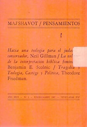 Seller image for MAJ'SHAVOT. PENSAMIENTOS. No. 1. Ao XXVI, enero - marzo 1987 for sale by Buenos Aires Libros