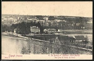 Carte postale Ligugé, Le Bourg et l'Abbaye Saint-Martin