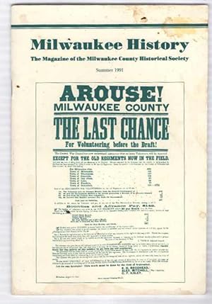 Immagine del venditore per Milwaukee History: The Magazine of the Milwaukee County Historical Society. Volume 14, Number 2. Summer 1991 venduto da Recycled Books & Music