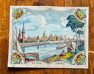 Bild des Verkufers fr Kolorierter Kupferstich. Der Kreml in Moskau. zum Verkauf von Antiquariat Thomas Rezek