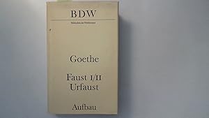 Bild des Verkufers fr Urfaust; Faust 1/2; Paralipomena; Goethe ber "Faust" . zum Verkauf von Antiquariat Maiwald