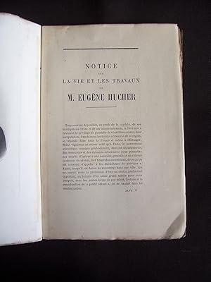 Imagen del vendedor de Notice sur la vie et les travaux de M. E. Hucher a la venta por Librairie Ancienne Zalc