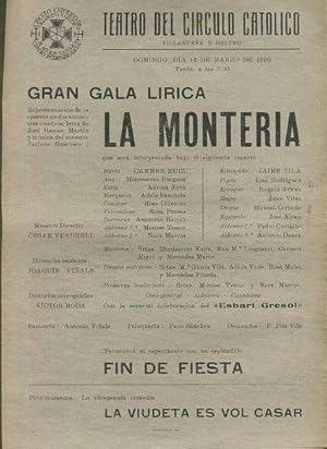 GRAN GALA LIRICA: LA MONTERIA.