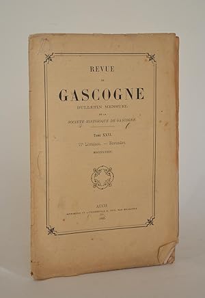 Seller image for Revue De Gascogne, Tome XXVI, 11me livraison, Novembre 1885 for sale by Librairie Raimbeau