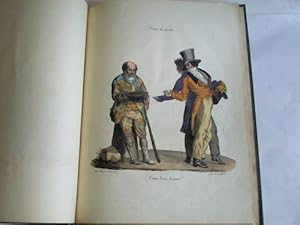 Scenes de Societe. 20 altcolorierte lithographierte Tafeln