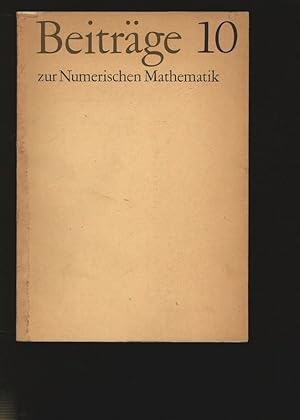 Bild des Verkufers fr Beitrge zur Numerischen Mathematik 10. zum Verkauf von Antiquariat Bookfarm