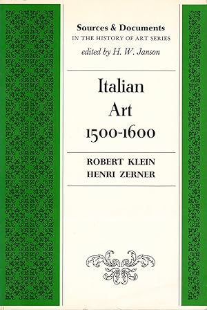 Bild des Verkufers fr Italian Art 1500-1600 zum Verkauf von Diatrope Books