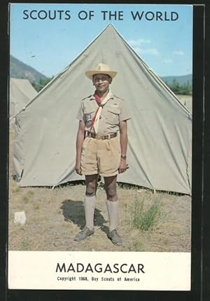 Ansichtskarte Scouts of the World, Madagascar, Pfadfinder in Uniform