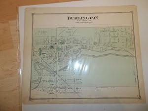 Image du vendeur pour Burlington Downtown Calhoun County Michigan 1873 Map mis en vente par McCormick Books