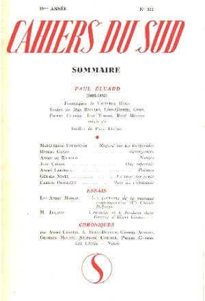 Cahiers du sud n° 315 / paul eluard