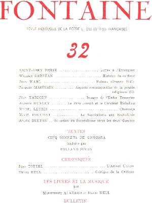 Revue mensuelle de la poesie et des lettres françaises / fontaine n°32