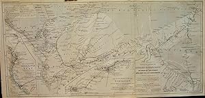 Imagen del vendedor de 1865 Original Map from Gerhard Rohlfs' Journey to the Oases of Tuat and Tidikelt and the Northern Part of the Tuareg Region (North Africa). Designed after the Explorer's Survey and with the Use of the Maps of Duveyrier, Colonieu and Burin, de Colomb, et al. Drawn by Hassenstein. With two insets of the Tuat and Tidikelt oases groups. a la venta por Independent Books