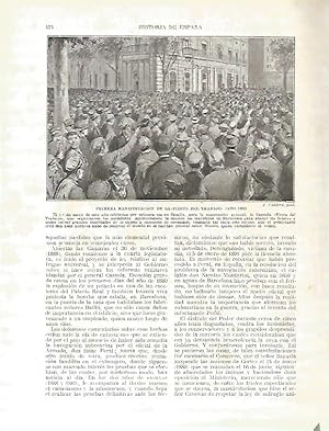 Bild des Verkufers fr LAMINA 4468: Primera manifestacion de la Fiesta del Trabajo en Barcelona en 1890 zum Verkauf von EL BOLETIN