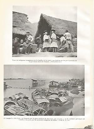 Bild des Verkufers fr LAMINA GEOGRAFIA 0061: Indigenas Tonquineses y Rio Rojo China zum Verkauf von EL BOLETIN