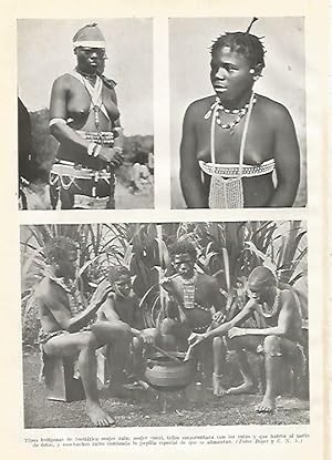 Bild des Verkufers fr LAMINA GEOGRAFIA 0144: Indigenas de Sudafrica zum Verkauf von EL BOLETIN